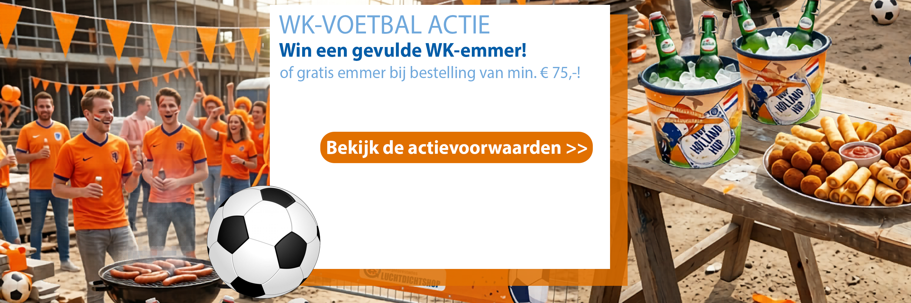WK-voetbald emmer actie