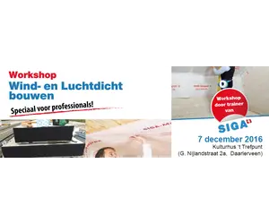 Gratis Workshop wind en luchtdicht bouwen