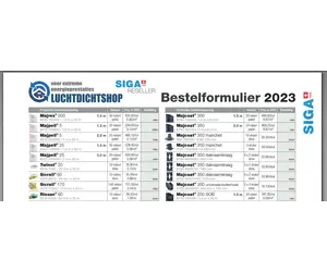 Prijslijst SIGA 2023